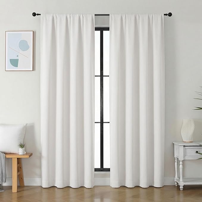 Simplebrand Ava Light Beige Light Filtering Curtains by Simplebrand