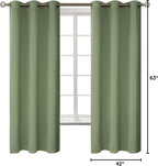 BGment Grass Green Black Out Curtains 63 Inch Long - Image 9