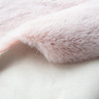 ORINOVA Pink Fluffy Round Rugs 6ft Large Circle Washable Faux Rabbit Shaggy Fur - Image 8