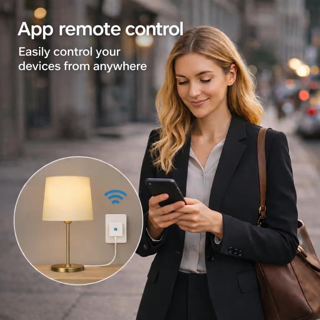 Smart Plug, Works with Alexa & Google Assistant, Smart Life App & Voice Control, Energy Monitoring, Timer Scheduling, No Hub Required, App Remote Control, 2.4 GHz WiFi Outlet, 10A 2-Pack