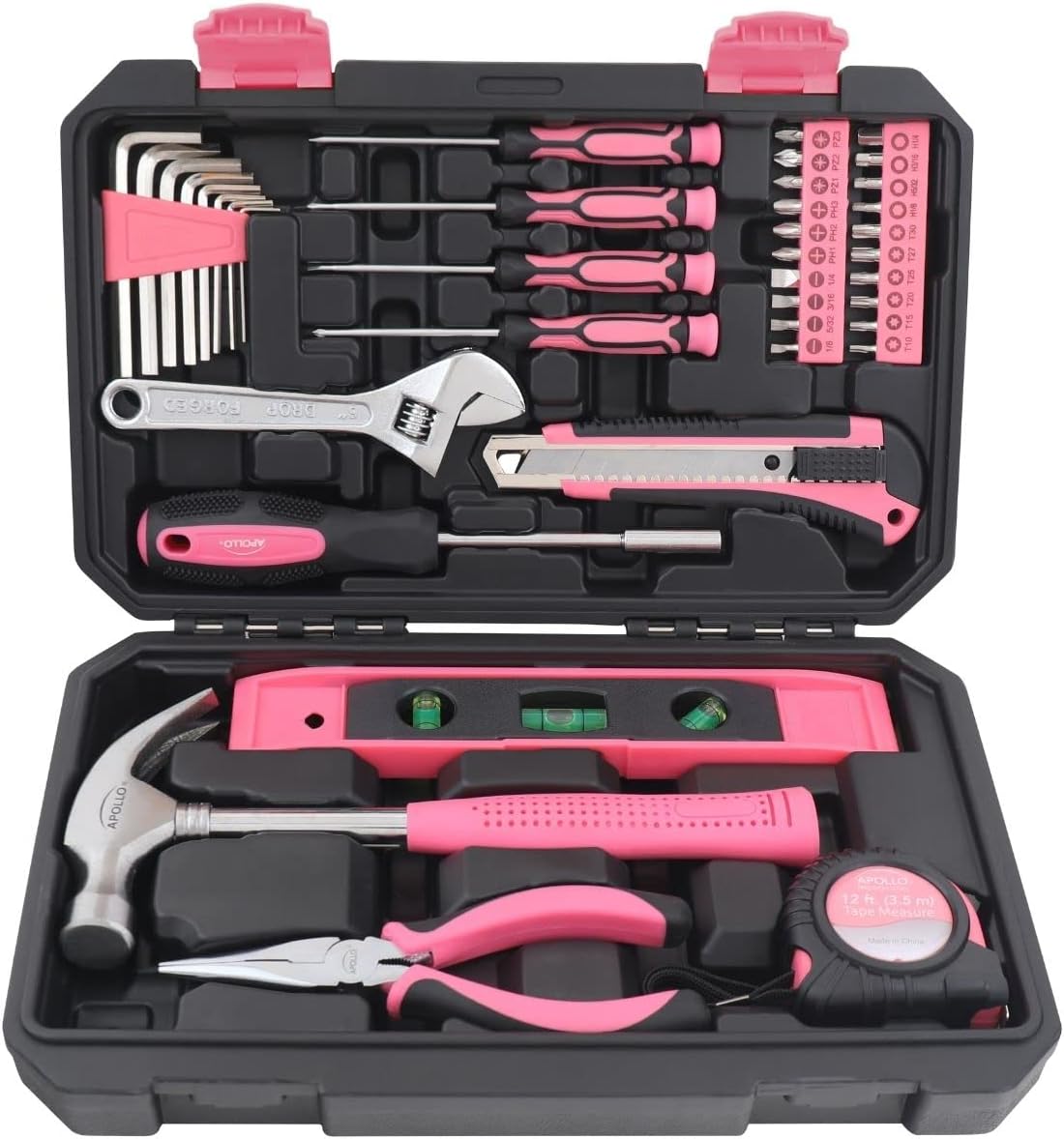 Apollo Tools 39 Piece General Household Tool Set, Pink DT9711P
