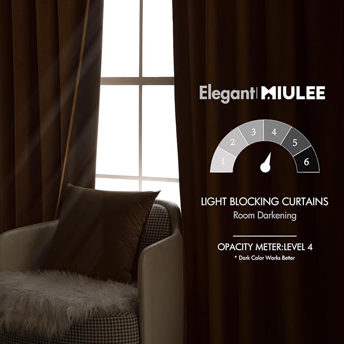 MIULEE Velvet Curtains 96 inches - Image 5