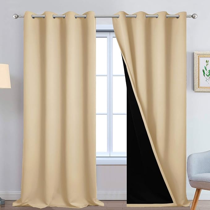 Yakamok 108 Inches Long Thermal Insulated 100% Blackout Curtains by Yakamok