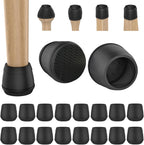 16 Pcs Non Slip Square Chair Leg Protector - Non Skid Furniture Grippers, Anti-Slip Silicone Furniture Feet Caps, Used for Outdoor Protection of Chair Legs (Black, 1.26-1.54").