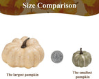 30Pcs Artificial Pumpkins Set, Assorted Fall Fake Pumpkins Acorns Pine Cones Berries Maple Leaves, Fall Decor for Halloween Thanksgiving Home Mantel Tabletop