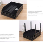 Very Sturdy 3 Tier Leather Desk File Rack for Office Supplies/Stationery/Folder,Stackable Letter Tray Organizer,Document Filing Organizer Holder for Desktop Storage (Brown)…