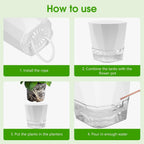 6 Pack Self Watering Plant Pot, 6.6/5 Inch Plastic Self Watering Pots for Indoor Outdoor Plants African Violet Pots Easy Plant Self Watering Pot with Wick Rope for Plants Flowers