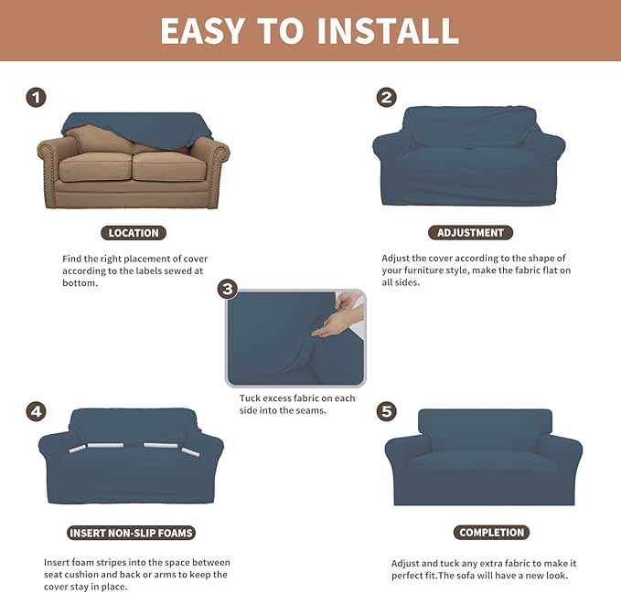 Easy-Going 100% Waterproof Chair Couch Cover, Dual Waterproof Sofa Cover - Image 5