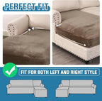H.VERSAILTEX Velvet Stretch Individual Chaise Cover Sectional Couch Covers - Image 5