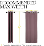 NICETOWN Window Curtain Panels, Dry Rose, 1 Pair, 34 by 84-inch, Thermal - Image 7