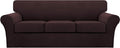 Turquoize 4 Piece Sofa Covers for 3 Cushion Couch Sofa Slipcover Soft Couch by Turquoize