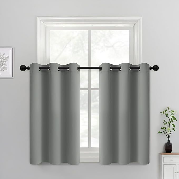 Yakamok Dove Grey Room Darking 36 Inch Length 2 Panel Sets by Yakamok