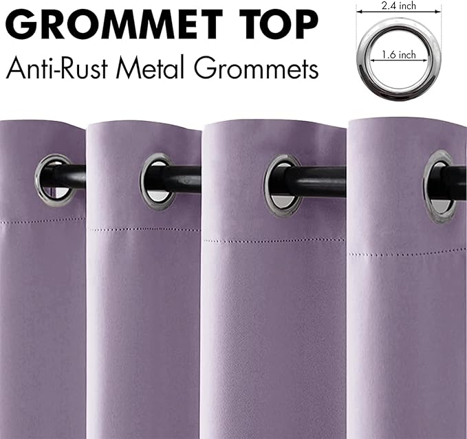 MIULEE Blackout Room Darkening Curtains Thermal Insulated Drapes Solid Window - Image 4
