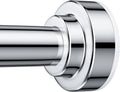 TEECK Shower Curtain Rod, 32-80 inch Adjustable Spring Tension Curtain Rod, Never Rust Anti-Slip Shower Curtain Rod for Bathroom, No Drilling, Never Collapse, Easy to Use, Silver