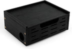 Wooden Cable Management Box - A Stylish Cable Storage Box, Suitable for Power sockets, USB Hiding, TV Cables, Desktop and Floor Cables - a Large Cable Storage Box for Management