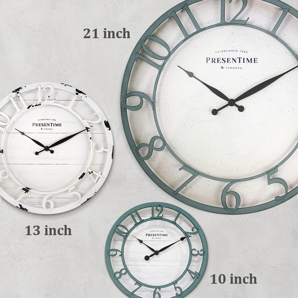 Presentime 21" Farmhouse Series Wall Clock