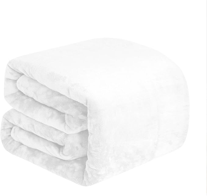 BEDELITE Fleece Blanket Twin Size White Throw Blanket - Image 8