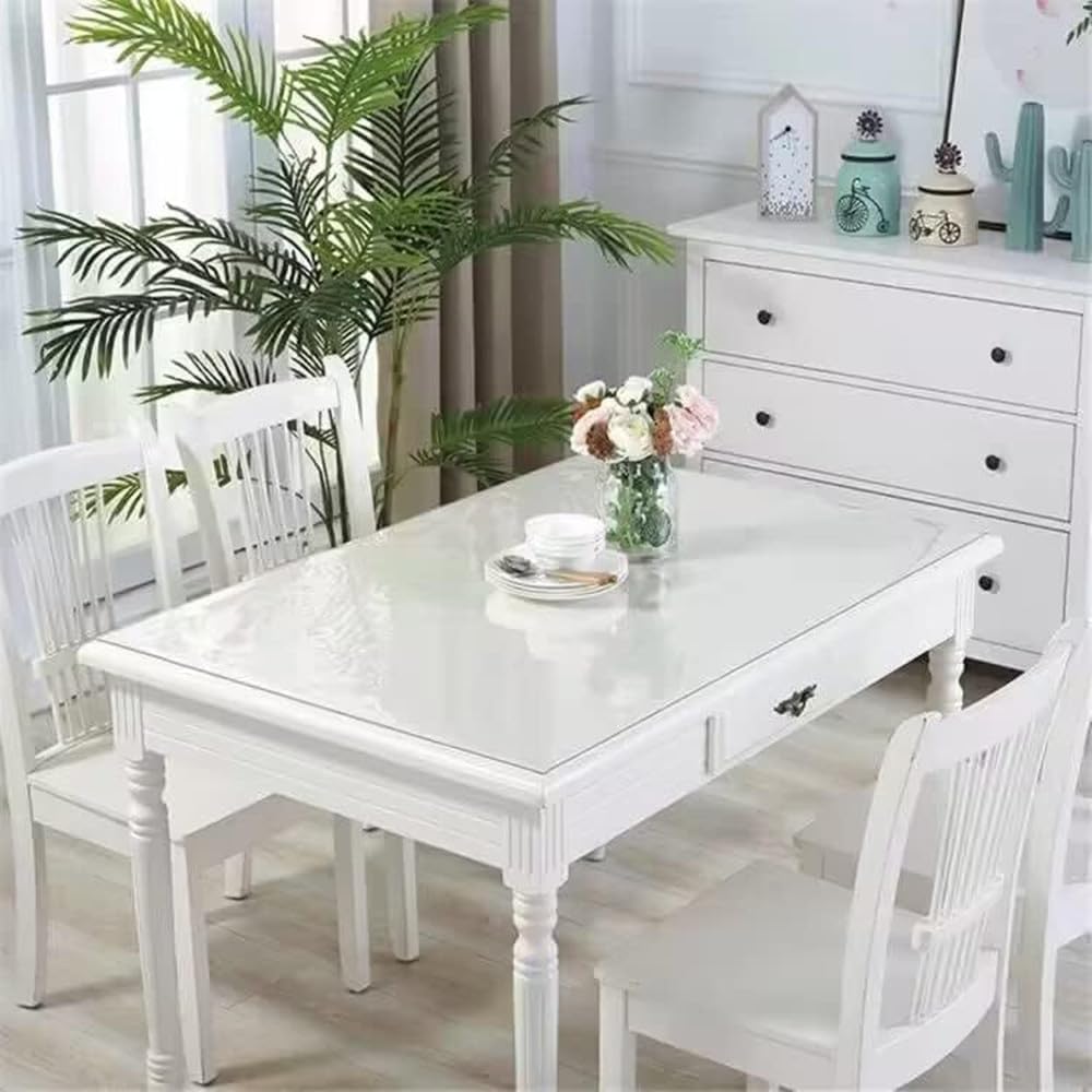 Clear Table Protector 42 x 78 Inch, 2mm Plastic Table Cover