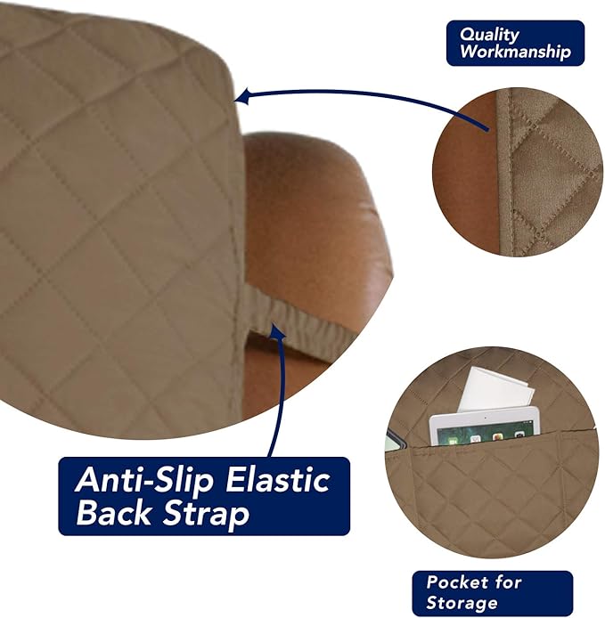 PureFit Reversible Quilted Sofa Cover, Water Resistant Slipcover Furniture - Image 3