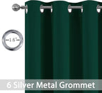 Yakamok Dark Green Blackout Curtains - Image 2