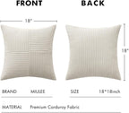 MIULEE Beige Decorative Throw Pillow Covers 18x18 Inch - Image 6