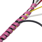 D-Line 8.2ft White Cord Wrap, Spiral Cable Sleeve, Expands 0.39-1.5in Diameter, Wrap by Hand - White