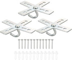 PATIKIL Ceiling Hook Kit, 2 Set Cross Design Metal Plate Mount Hanger Holder Ceiling Fan Light Fixture for Hanging Light Chandelier