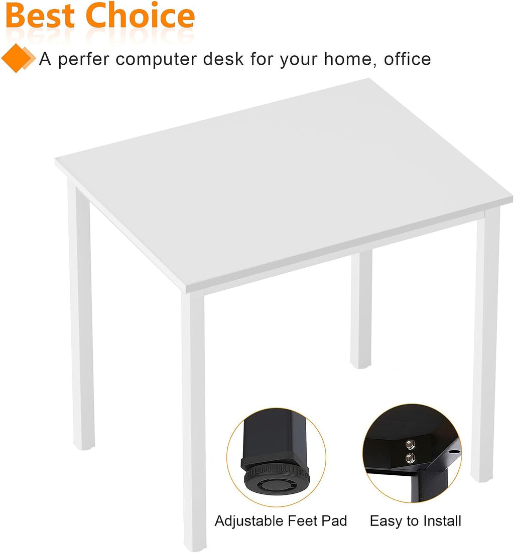 Need Small Computer Desk for Home Office 31.5 Inch Gaming Desk White