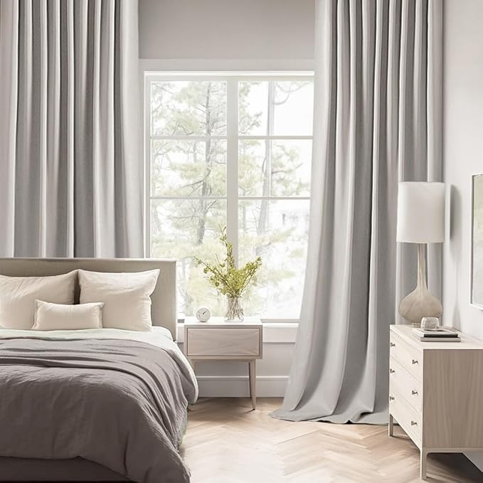 MIULEE Stone Back Tab Blackout Curtains 72 Inches Long 2 Panels Set - Image 3