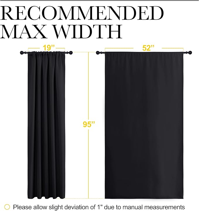 NICETOWN Black Out Window Curtains - Image 7