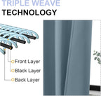 Simplebrand Ava Stone Blue Blackout Curtains - Image 5