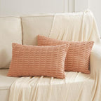 Fancy Homi 4 Packs Peach Decorative Throw Pillow Covers 16x24 Inch - Image 6