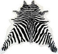 Zebra Print Rug Faux Animal Cowhide Skin Area Rug Leather Carpet Mat Large Size by yingda1992