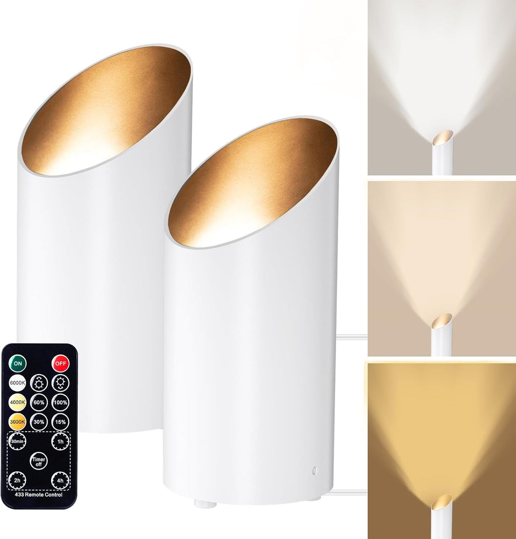Brightown 2 Pack Uplights Indoor Floor Can Lights with Remote and Timer