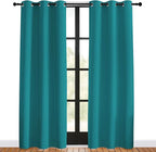 NICETOWN Room Darkening Curtains 80 inch Length 2 Panels, Peacock Teal - Image 2