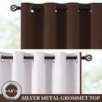 Yakamok 100% Blackout Curtain Panels 63 inches Cold and Light Blocking Drapes - Image 2