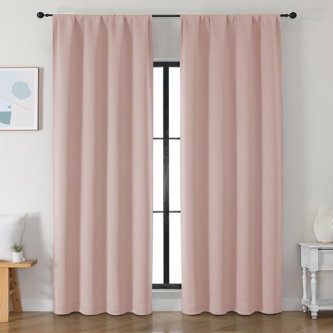 Simplebrand Ava Blush Blackout Curtains by Simplebrand