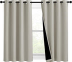 NICETOWN 100% Blackout Curtains 54 inches Long, Double-Deck Completely Blackout by NICETOWN