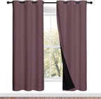 NICETOWN 100% Blackout Window Curtain Panels, Full Light Blocking Drapes by NICETOWN