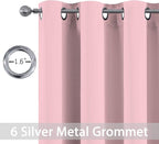 Yakamok Pink Curtains Room Darkening Thermal Insulated - Image 2