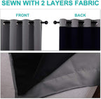 NICETOWN 100% Blackout Short Curtains - Image 5