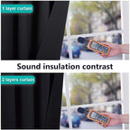 NICETOWN 100% Blackout Curtains 45 inches Length, 2 Thick Layers Completely - Image 4