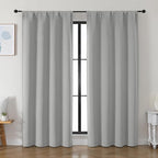 Simplebrand Ava Silver Grey Blackout Curtains by Simplebrand