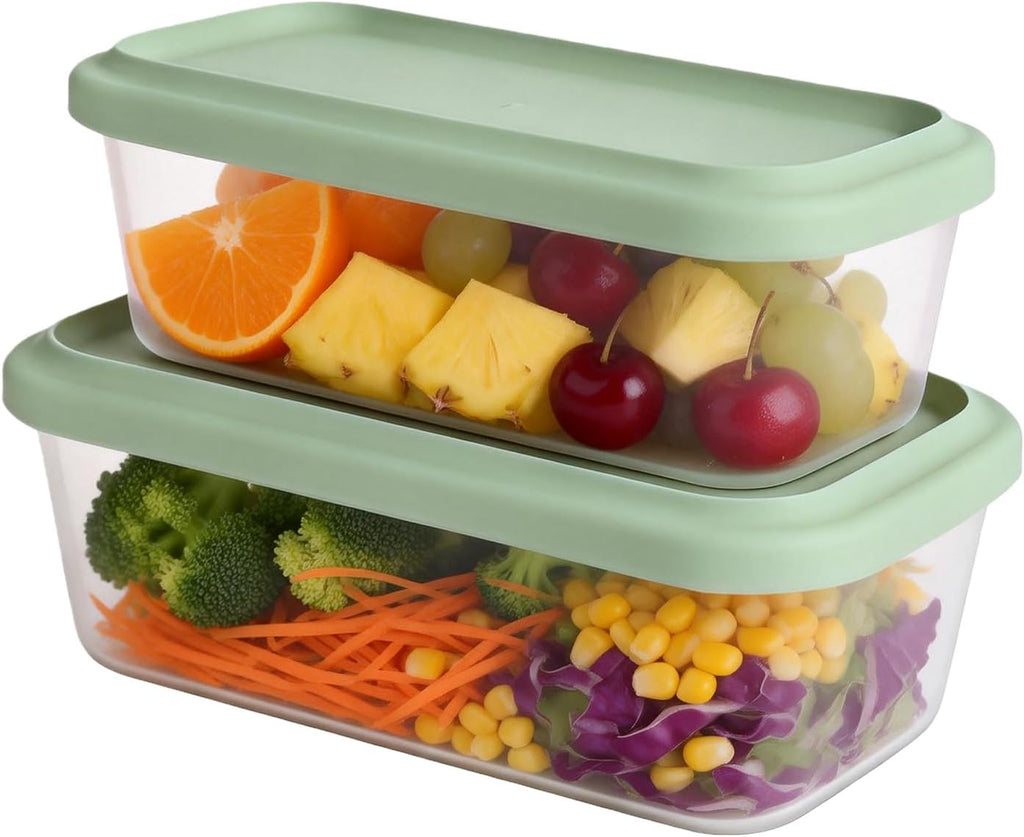 Silicone Food Storage Containers with Lids, Green