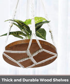 2 Pack Plant Hanger Indoor, Hanging Plant Shelf (12" + 10")