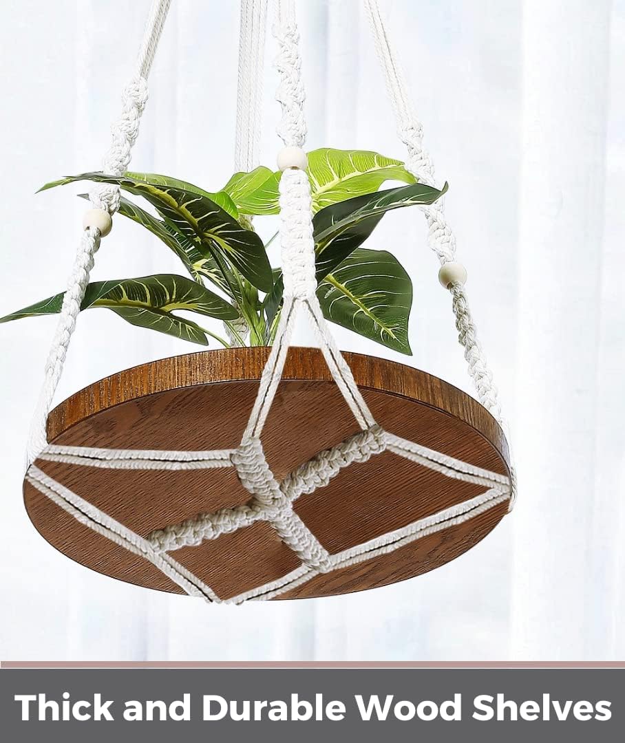 2 Pack Plant Hanger Indoor, Hanging Plant Shelf (12" + 10")