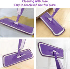 Spray Mops for Floor Cleaning: Hardwood Floor Mop with 2 Bottles Refillable