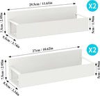 HuggieGems Metal Magnetic Spice Rack for Refrigerator Cream White, 4 Pack