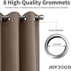 Joydeco Khaki Custom Solid Single Blackout Curtain - Image 5