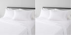 Amazon Basics Lightweight Super Soft Easy Care Breathable Microfiber 4 Piece Cozy Comfortable Bed Sheet Set, Wrinkle Resistant with 14-Inch Deep Pockets, Queen, Black, Solid